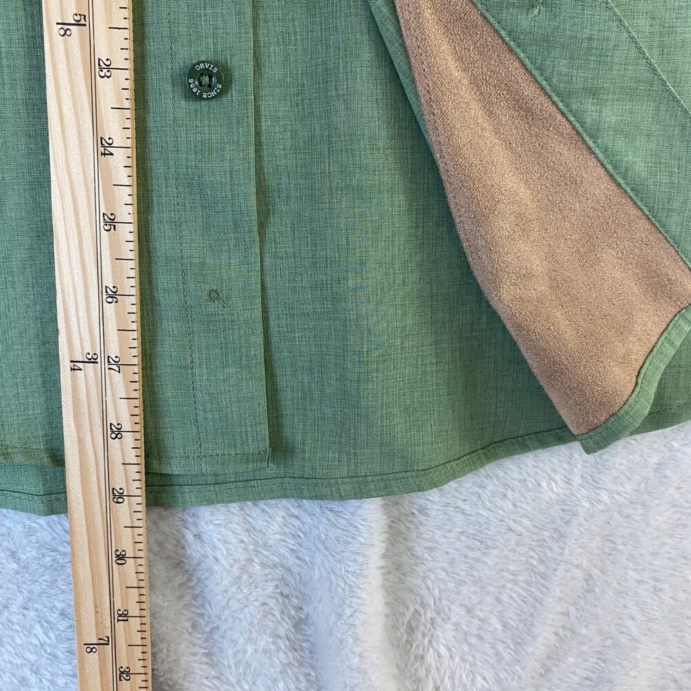 Orvis Men Outdoor Classic Collection Button Up Fishing Shirt  L Green Utility - Picture 6 of 8